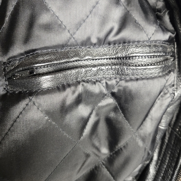 Vintage Collezione sa Men's Black Leather Jacket Medium - Picture 8 of 11